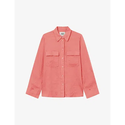 Twist & Tango Cassidy Relaxed-fit Linen Shirt In Tea Rose