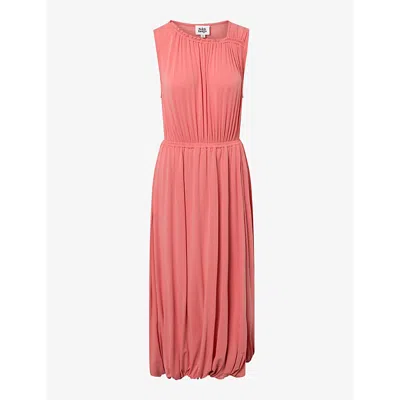 Twist & Tango Giovanna Gathered Modal-blend Midi Dress In Tea Rose