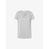 Twist & Tango Kalani Draped-neck Jersey Top In Lt Grey