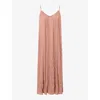 Twist & Tango Summer Textured-weave Recycled-polyester Maxi Dress In Dk Rose