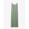 Twist & Tango Summer Textured-weave Recycled-polyester Maxi Dress In Mint