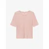 Twist & Tango Wiley Semi Relaxed-fit Woven T-shirt In Lt Pink