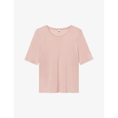 Twist & Tango Wiley Semi Relaxed-fit Woven T-shirt In Lt Pink