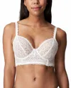 Twist I Do Longline Bra In Natural In White