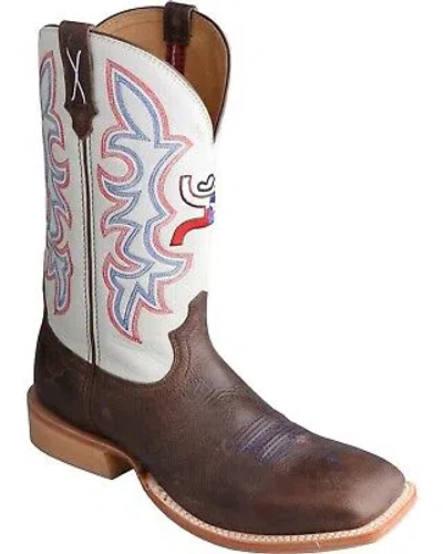 Pre-owned Twisted Hooey By  X Men's Western Boot - Broad Square Toe - Mhy0011 In Brown