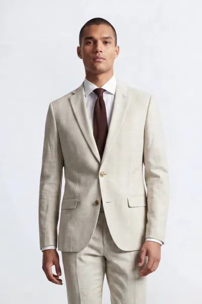 Twisted Tailor Beckford Slim Fit Check Suit Jacket In Animal Print