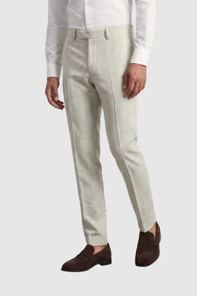 Twisted Tailor Beckford Slim Fit Check Suit Trousers In Neutral