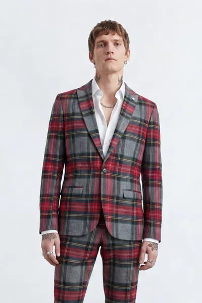 Twisted Tailor Cardosi Slim Fit Tuxedo Jacket In Multi