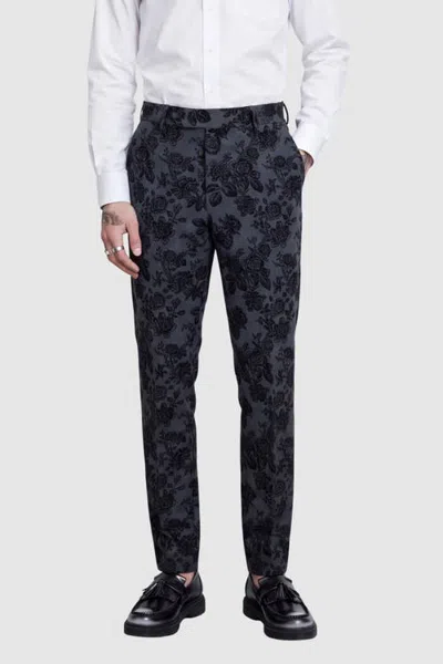 Twisted Tailor Fleet Skinny Fit Suit Trousers In Gray