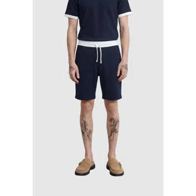 Twisted Tailor Henry Textured Shorts In Blue