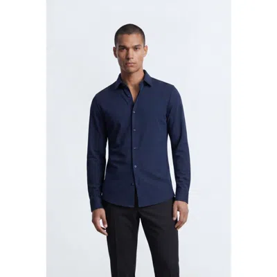 Twisted Tailor Noah Jersey Shirt In Blue