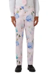 Twisted Tailor Pickhurst Skinny Fit Pink Floral Stretch Cotton Sport Coat In Pink