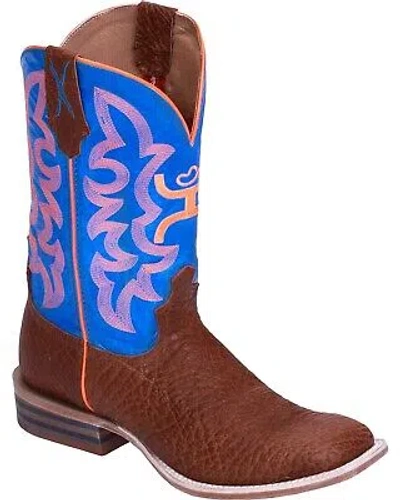 Pre-owned Twisted X Hooey By  Men's Western Boot - Broad Square Toe - Mhy0004 In Brown