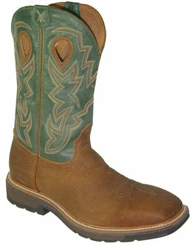 Pre-owned Twisted X Lite Waterproof Pull-on Work Boot - Steel Toe - Mlcsw01 In Brown