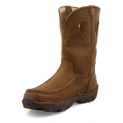 Pre-owned Twisted X Men's 11" Pull On Soft-toe Hiker Boot For Hiking Work And Hunting D... In Brown