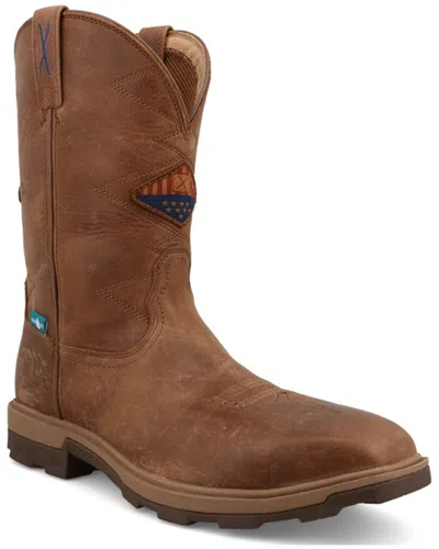 Pre-owned Twisted X Men's 11" Ultralite X&trade; Waterproof Work Boot Nano Toe - Mulnw05 In Brown