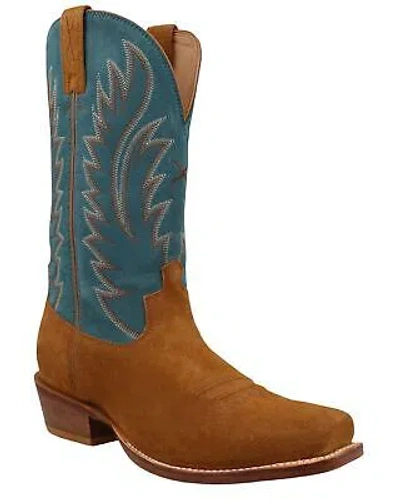 Pre-owned Twisted X Men's 12&quot; Tech X&trade; Roughout Western Boot - Square Toe Blue