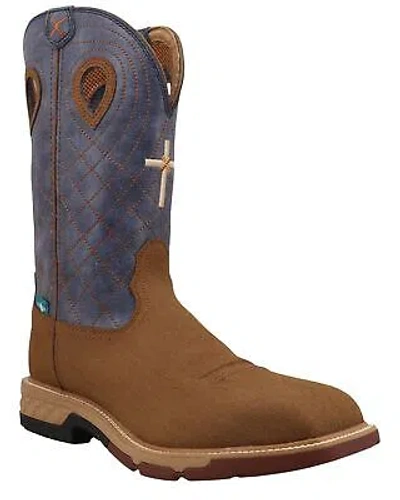 Pre-owned Twisted X Men's 12&quot; Waterproof Western Work Boot - Alloy Toe - Mxbaw06 In Gray