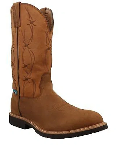 Pre-owned Twisted X Men's 12&quot; Western Work Boot - Nano Toe - Mxbnw08 8.5 D In Brown