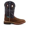 Twisted X Men's 12" Western Soft Pull On Work Boot In Mocha/navy In Multi
