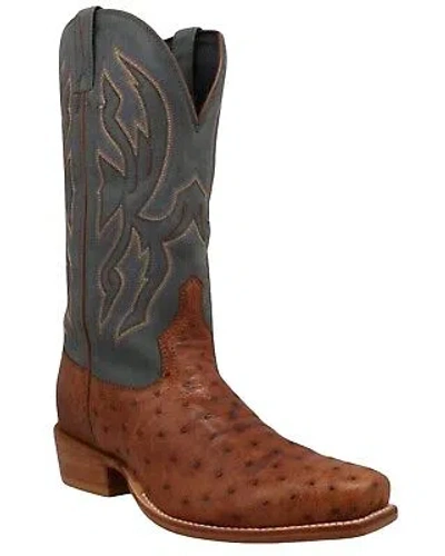 Pre-owned Twisted X Men's 13" Exotic Full Quill Ostrich Western Boot Square Toe Grey 12 Ee In Gray