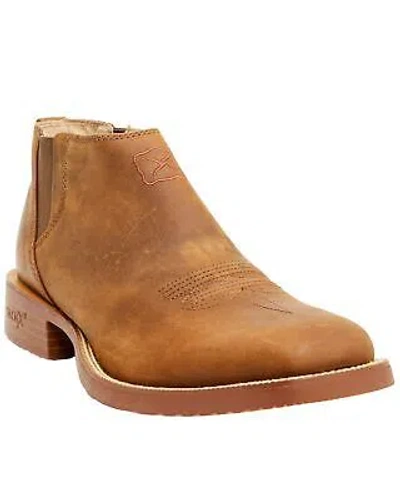 Pre-owned Twisted X Men's 4" Tech X&trade; Chelsea Boot Broad Square Toe Rust Copper 10