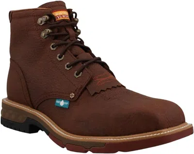Pre-owned Twisted X Men's 6" Cellstretch Lacer Work Boot Nano Mxnlw01 In Brown
