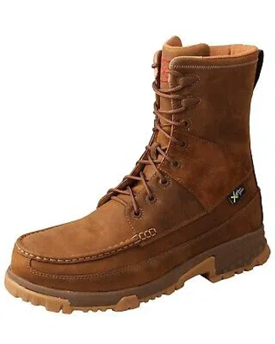 Pre-owned Twisted X Men's 8" Cellstretch Met Guard Casual Walk Work Boot Composite - In Brown