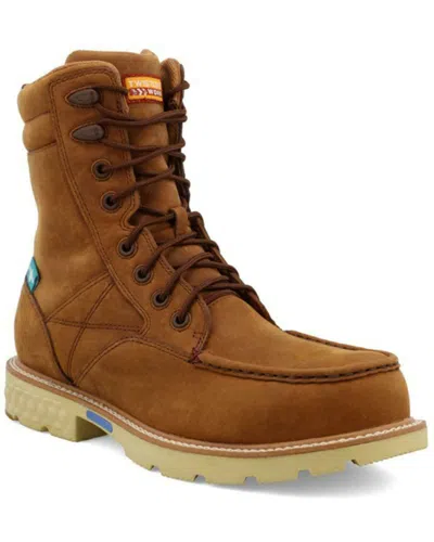 Pre-owned Twisted X Men's 8" Lace-up Safety Wedge Work Boot - Toe - Mxcnw03
