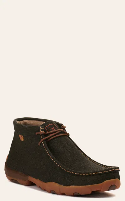 Twisted X Men's Brown Black Moc Toe Chukka Driving Lace Up Casual Shoe