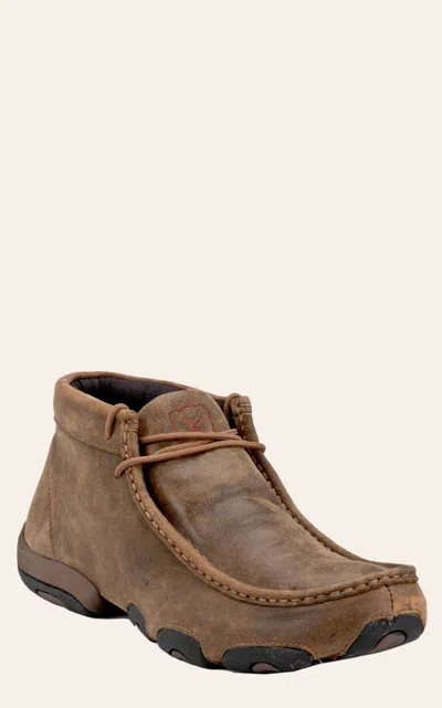 Twisted X Men's Brown Bomber Driving Moccasin Lace Up Casual Shoes