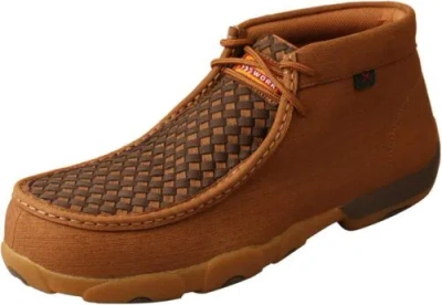 Pre-owned Twisted X Men's Casual Chukka Boot - Driving Handcrafted With Full-grain... In Clay & Cocoa