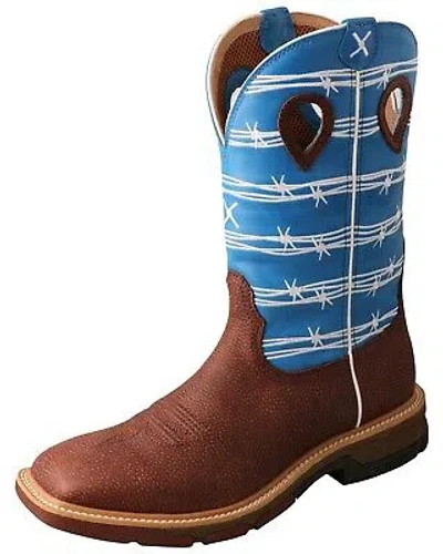 Pre-owned Twisted X Men's Cellstretch Western Work Boot - Alloy Toe - Mxba001 In Red