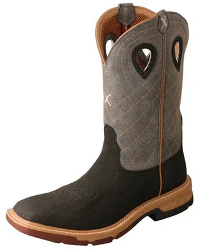 Pre-owned Twisted X Men's Cellstretch Western Work Boot - Alloy Toe - Mxba002 In Silver