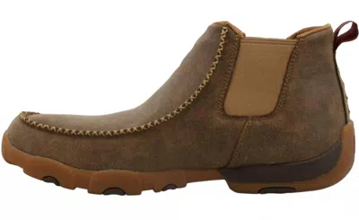 Twisted X Men's Chelsea Slip-in Driving Shoe In Brown Bomber
