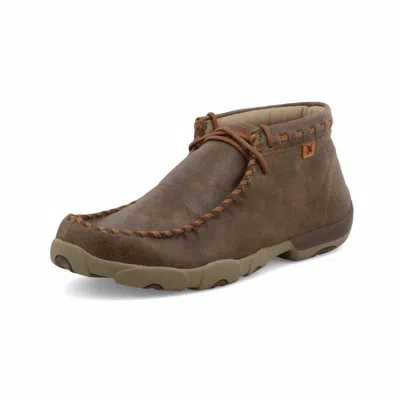 Twisted X Men's Chukka Driving Moc Shoe In Bomber Brown In Multi