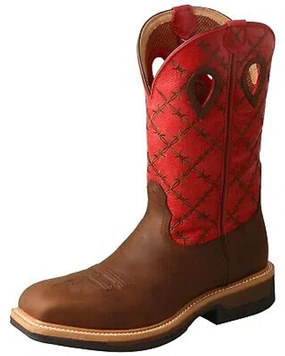 Pre-owned Twisted X Men's Lite Western Work Boot - Alloy Toe - Mlca005 In Brown