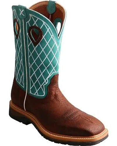 Pre-owned Twisted X Men's Lite Western Work Boot - Steel Toe - Mlcs021 In Brown
