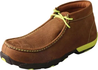 Pre-owned Twisted X Men's Mdmst02 Chukka Boot In Distressed Saddle & Yellow