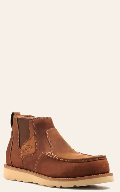 Twisted X Men's Oiled Saddle Brown Composite Toe Wedge Chelsea Work Boots