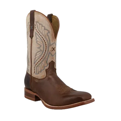 Pre-owned Twisted X Men's Rancher Tobacco Brown & Sand Western Boots Mral039