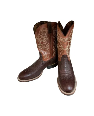 Twisted X Men's Round Toe Boots In Burnt Orange In Brown
