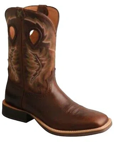 Pre-owned Twisted X Men's Ruff Stock Western Boot - Square Toe - Mrs0069 In Brown
