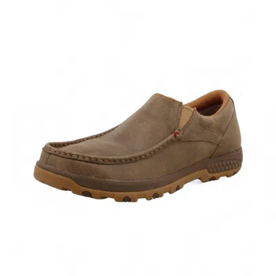 Twisted X Men's Slip-on Driving Moccasin In Bomber Brown In Multi
