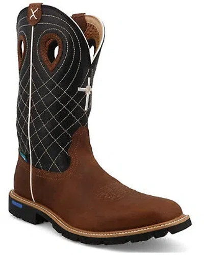 Pre-owned Twisted X Men's Tech X&trade; Performance Western Boot - Square Toe - Mxtpw01 7 In Black