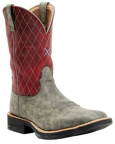 Pre-owned Twisted X Men's Tech X Performance Western Boot - Broad Square Toe - Mxw0005 10 In Red