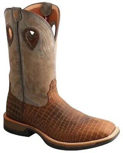 Pre-owned Twisted X Men's Tech X Western Boot - Broad Square Toe - Mxw0003 In Brown