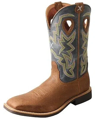 Pre-owned Twisted X Men's Top Hand Western Boot - Broad Square Toe - Mth0026 In Brown