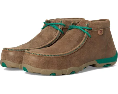 Twisted X Men's  Wdmal01 Bomber Turquoise Leather Moc Toe Work Shoes Hawk85 In Brown