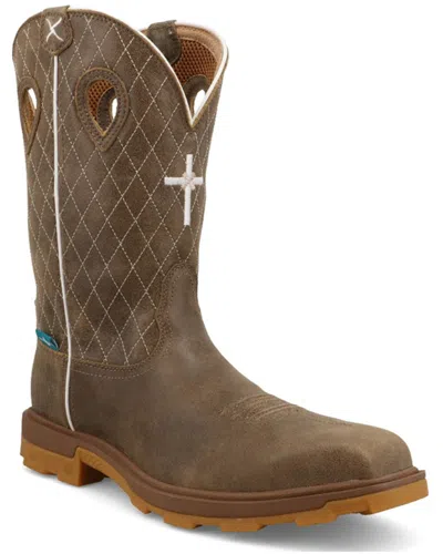 Pre-owned Twisted X Men's Ultralite Work Boot - Composite Toe - Mulnw03 In Brown